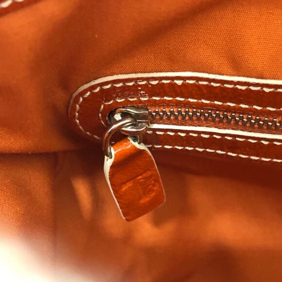 TOD’S Logo charm Bag one shoulder Hand Bag Shoulder Bag Leather / suede Orange - Picture 10 of 11